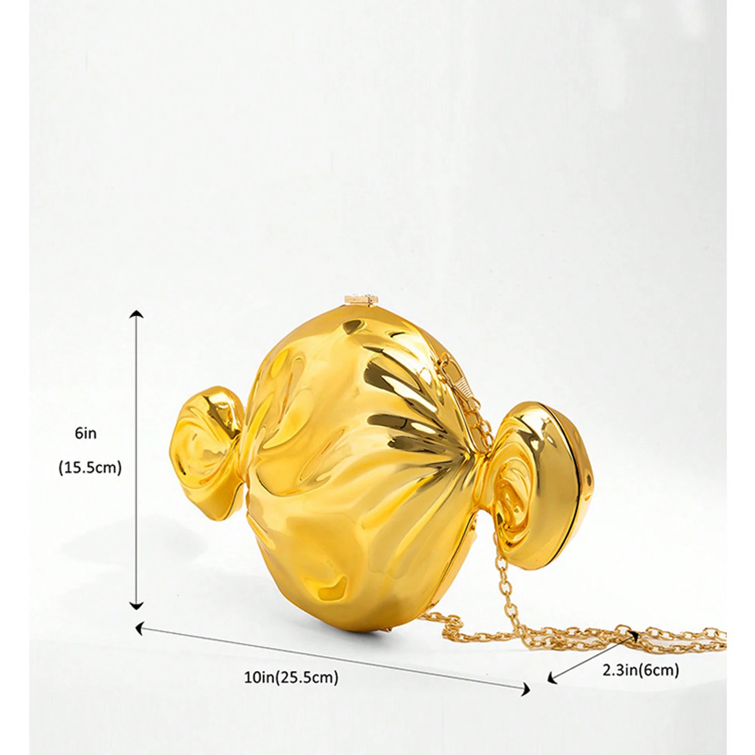 sac à main tendance en forme de bonbon pour femme, pochette de soirée, sac à main doré pour femme, sacs à main patients, queparty jocrossbody, nouveau, 2024