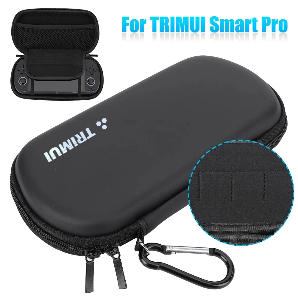 mallette de transport rigide eva, étui de voyage de protection anti-rayures, valise de rangement anti-poussière pour console de jeu portable trimui smart pro
