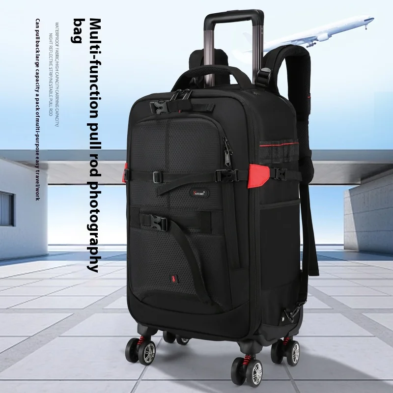 sac pour appareil photo à roulettes étanche professionnel dslr valise pour appareil photo vidéo photo appareil photo numérique chariot sac à dos sur roues