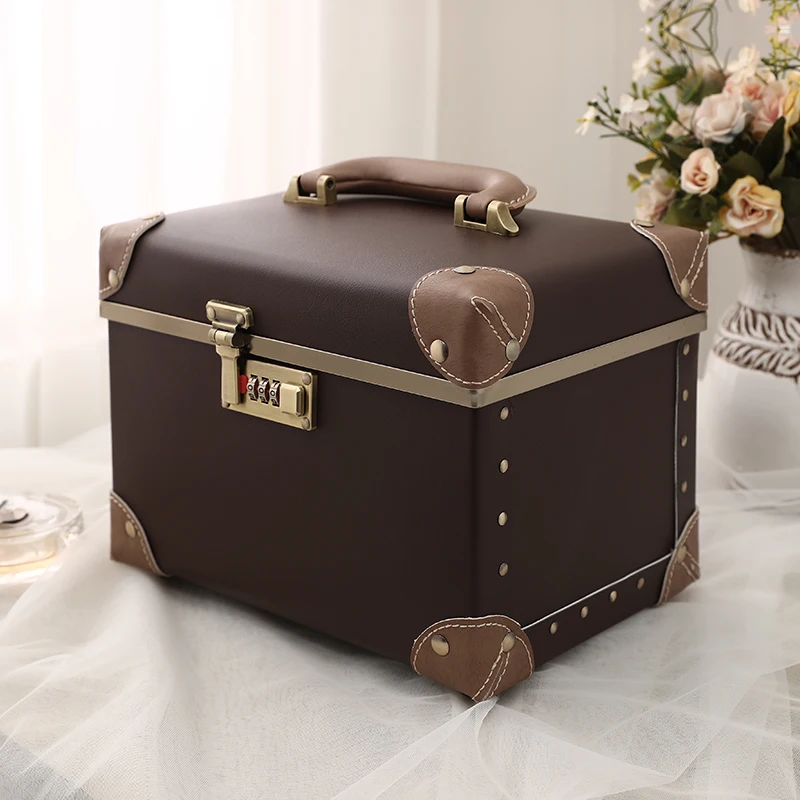 trousse de maquillage professionnelle en cuir pu pour femme, jolie trousse à cosmétiques étanche, trousse de toilette personnalisée, trousse d'évaluation de beauté et de manucure