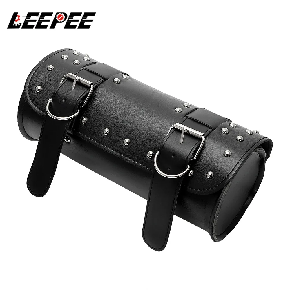 Sac à dos de Moto, sac de selle en cuir PU, pochette de rangement de bagages à moteur, support de sac de réservoir, accessoires de Moto universels