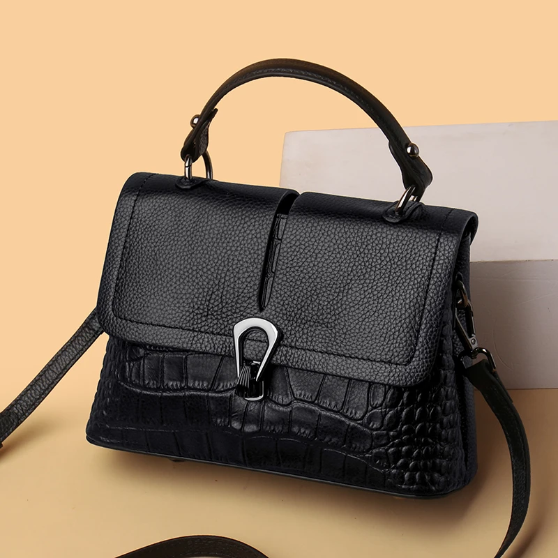 sac à bandoulière en cuir véritable pour femmes, sacoche vintage, fourre tout, solide, décontracté, en cuir de vache, 2021