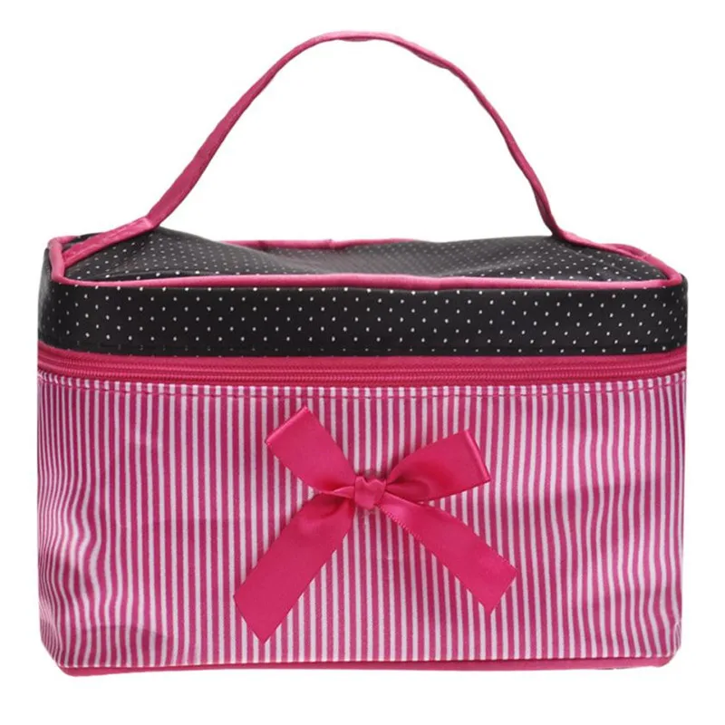 sac à cosmétiques de styliste pour femme, carré, nministériels d, rayure, pois, trousse de maquillage, boîte, accessoires de la raq