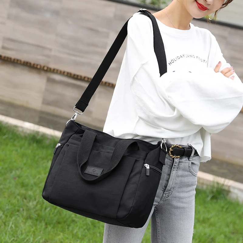 sacs à main de luxe en nylon pour femmes, à poignée supérieure, à la mode, de marque