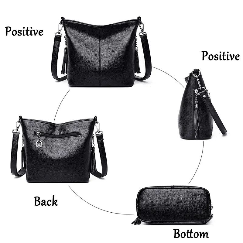 sac à main en cuir avec pompon pour femme, sacs à bandoulière, sac à main de créateur de luxe, sacs initiés, sacs à main et sacs à main, fourre tout, nouveau, 2024
