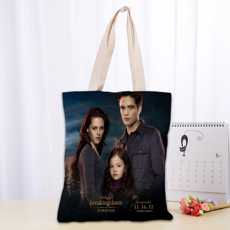 twilight tv sac fourre tout femmes toile tissu sacs eco réutilisable sacs à provisions voyage plage décontracté utile sac à bandoulière