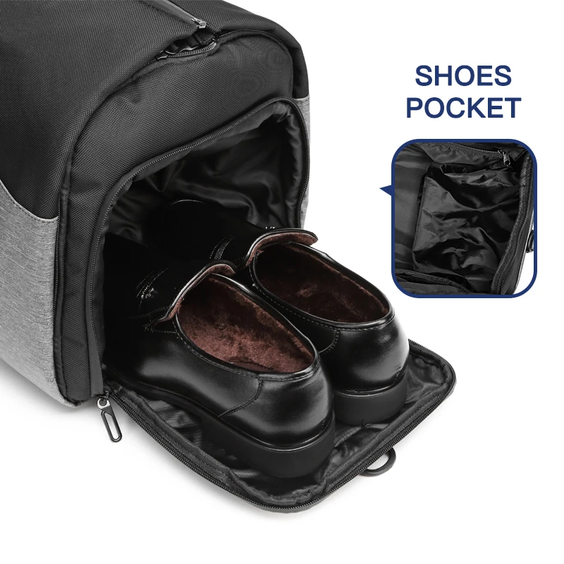 ozuko multifonction hommes costume stockage sac de voyage grande capacité bagages sac à main mâle étanche voyage sac polochon chaussures poche