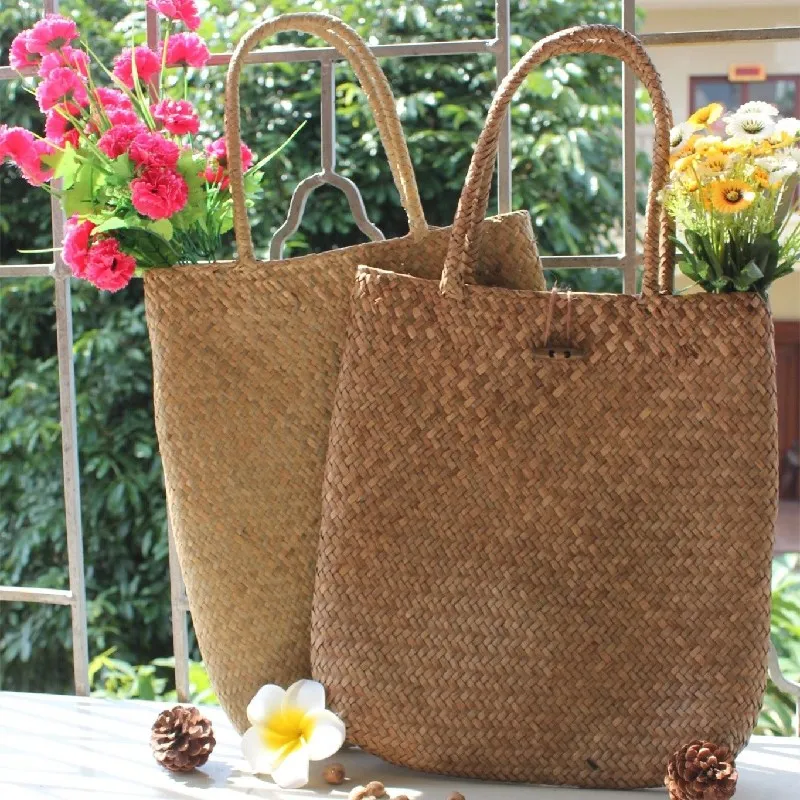 sac à main en paille tissé pour femmes, grande capacité, fourre tout de plage, décontracté, solide, document sauvage, pour le shopping et les rencontres 03