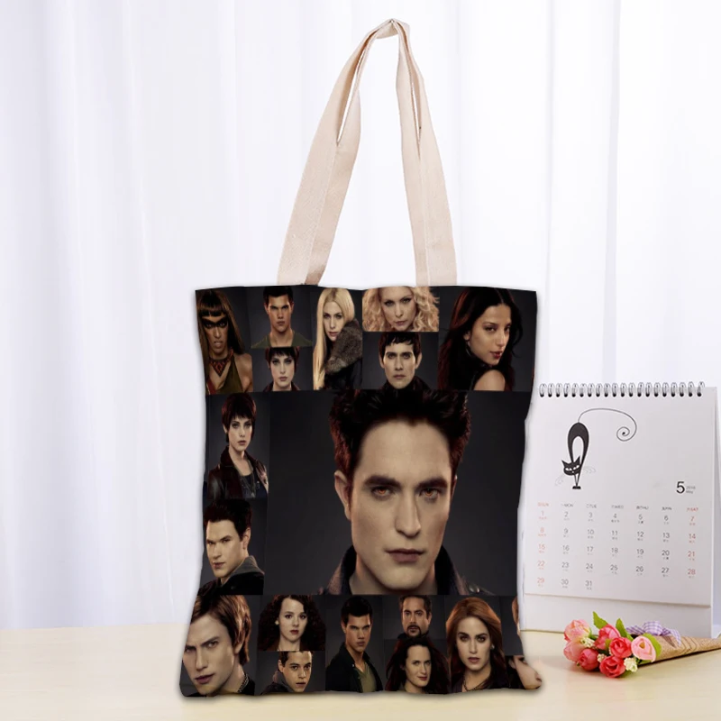 twilight tv sac fourre tout femmes toile tissu sacs eco réutilisable sacs à provisions voyage plage décontracté utile sac à bandoulière