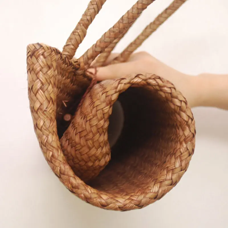 sac à main en paille tissé pour femmes, grande capacité, fourre tout de plage, décontracté, solide, document sauvage, pour le shopping et les rencontres 03