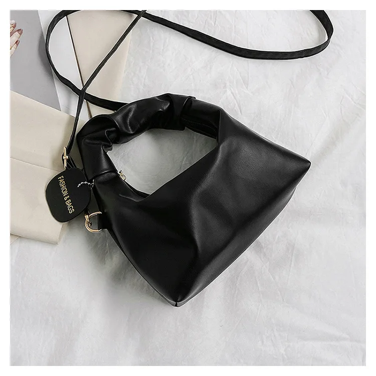 sac fourre tout plissé pour femme, design confortable, peut être mis en bandoulière plus d'un sac à bandoulière initié