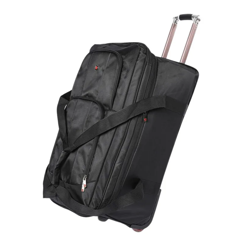 bagage vérifié de grande capacité de 28 pouces valise extensible étanche, sac de chariot en tissu oxford durable pour hommes d'affaires