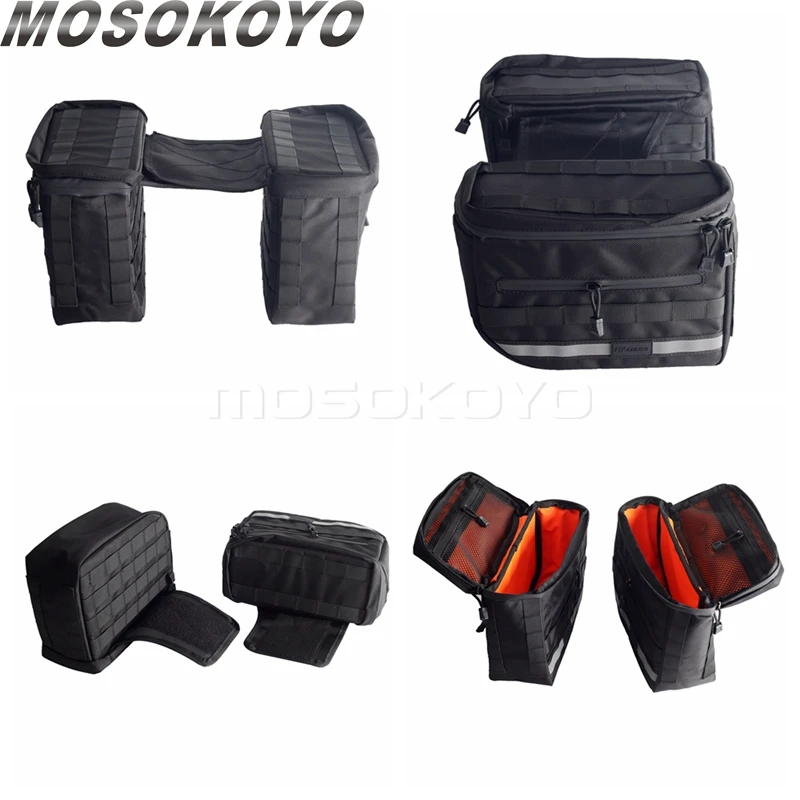 sac de guidon de barre de voyage de style club, sacs à poignée + sacoche de selle essentielle pour harley dyna street bob fxbb softail sportster