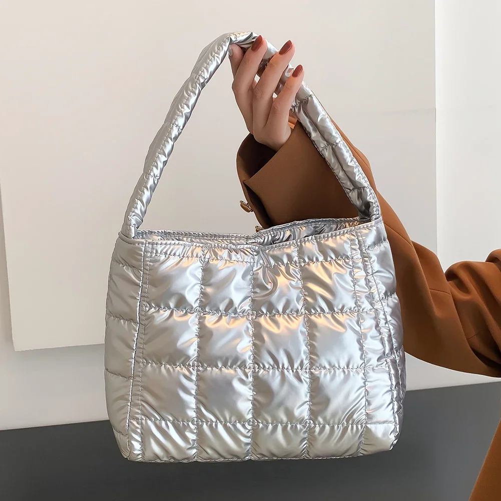sac à main matelassé pour femme, plaid brodé, sacs à main décontractés, mode simple, léger, portable, solide, document pour les vacances du week end