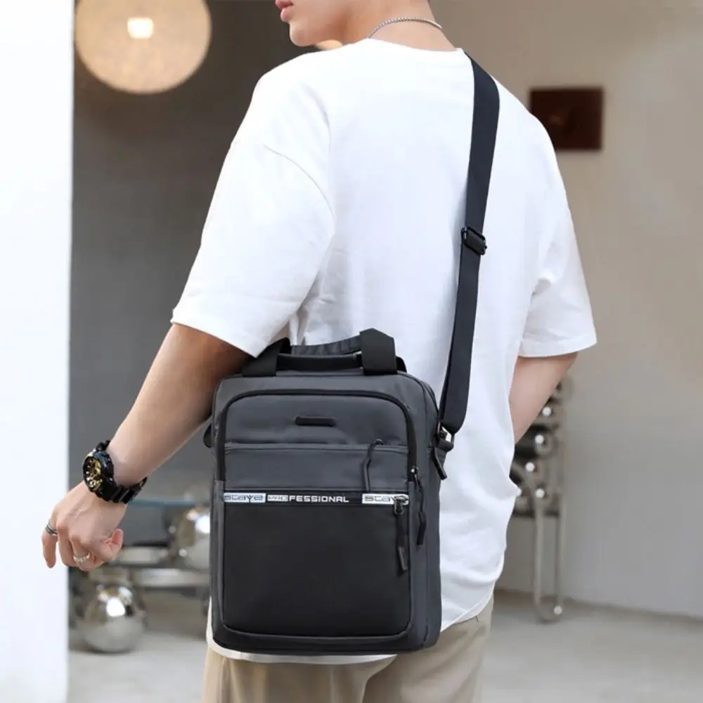 sac multifonctionnel étanche pour hommes, sac à documents solide décontracté, grande capacité, haute qualité, oxford grill, mode entreprise initiée