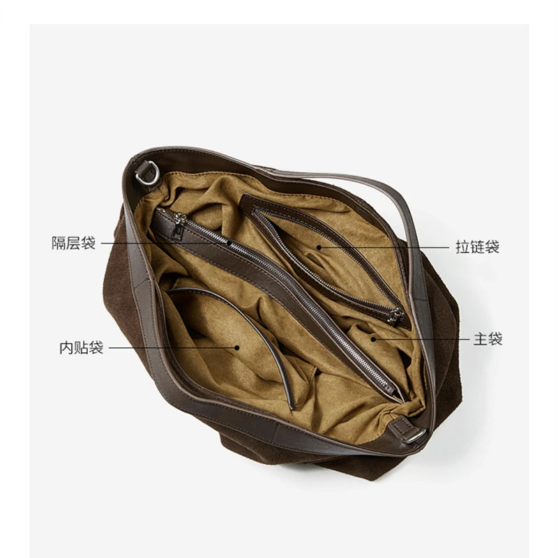 burminsa peau de vache daim véritable cuir hobo fourre tout sacs à main pour femmes 2025 luxe concepteur shopper dames épaule sacs à bandoulière