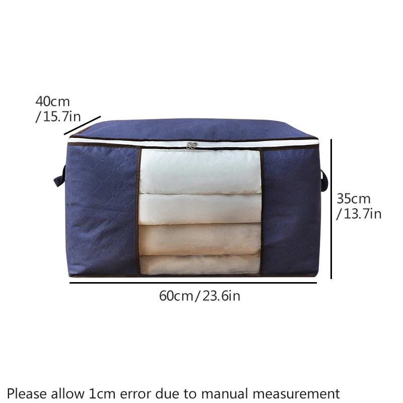 sac de rangement pour couverture et couette, sac à poussière, vêtements et articles divers, sac à fermeture éclair avec poignée, 1 pièce