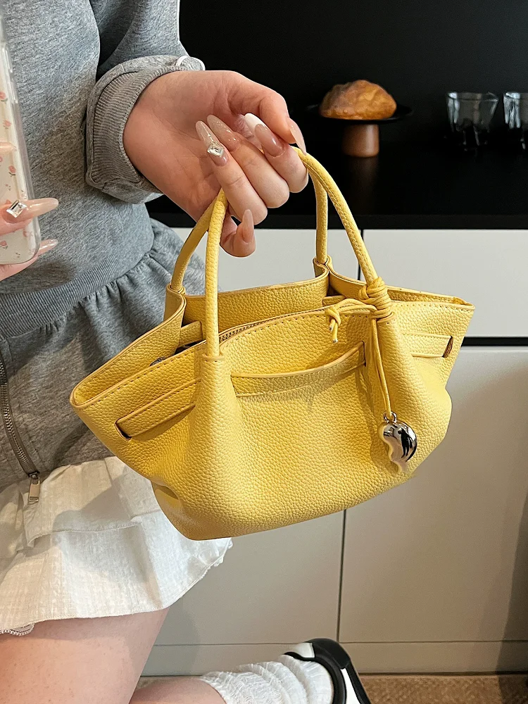 petits sacs seau d'été tendance pour femmes, sac à bandoulière simple en cuir pu, sacs à main et bourses délicats, nouvelle collection 2025