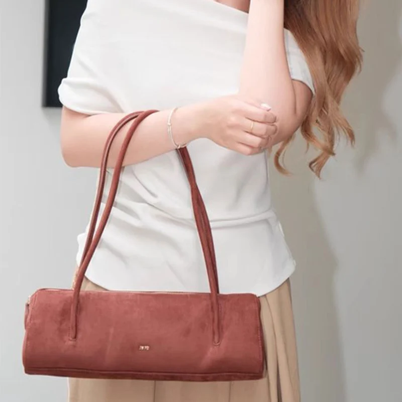 sac baguette français à une épaule pour femmes, sac sous les bras rétro de niche à une épaule, sac à bandoulière simple haut de gamme