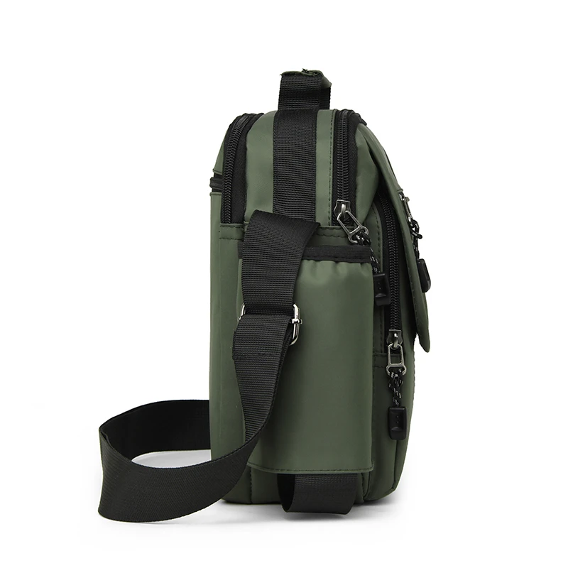 sac à bandoulière carré sportif pour hommes – sac à bandoulière durable de style universitaire à côtés souples avec poches multifonctions