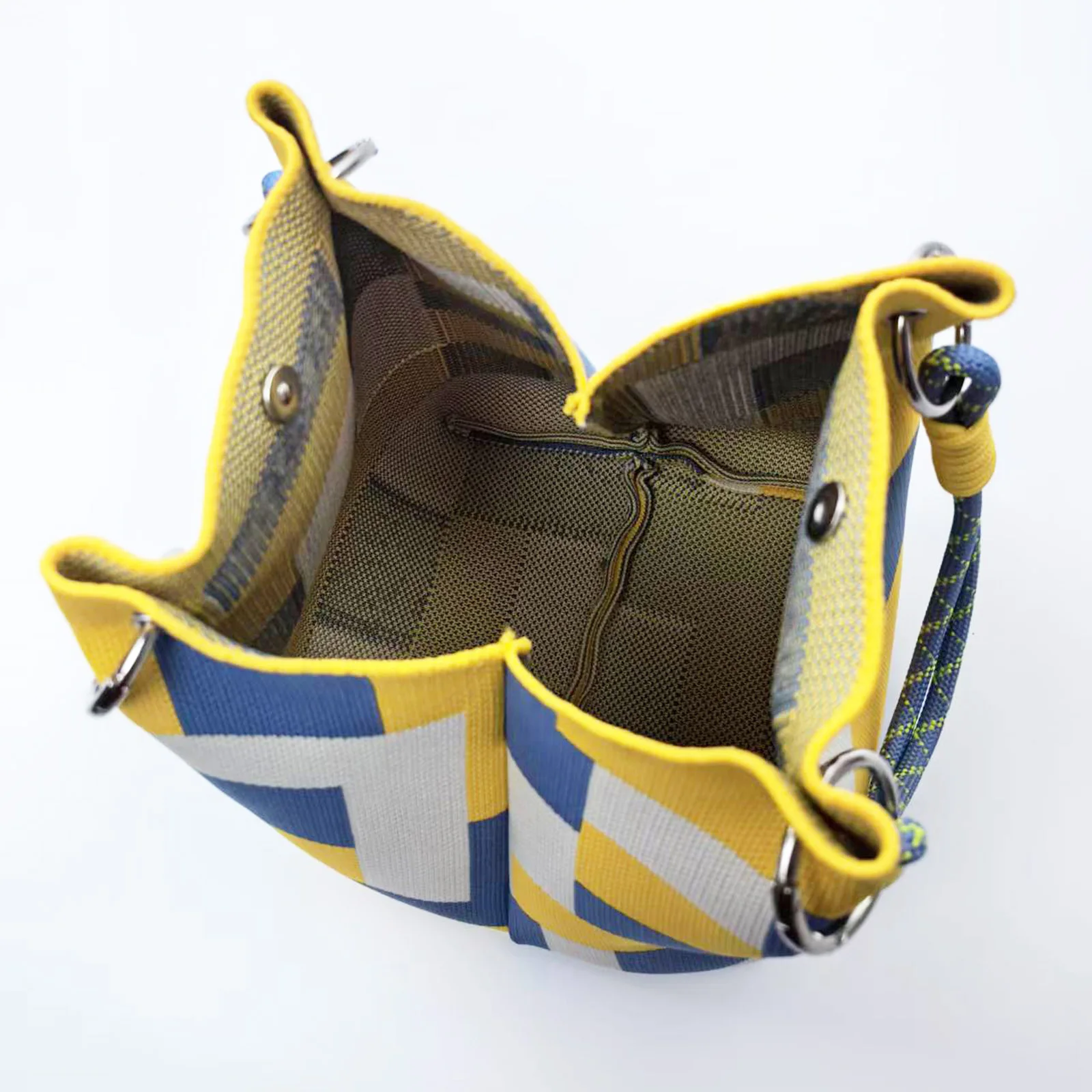 sac à main décontracté pour femmes léger jaune orange rouge bleu rayures imprimé tricot petits sacs seau pour les femmes