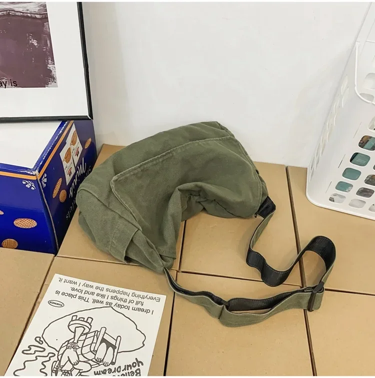 hobo sac en toile souple pour femme, sac en tissu souple, sac latéral messenger pour ordinateur portable, livre scolaire de taille moyenne, notifications initiées