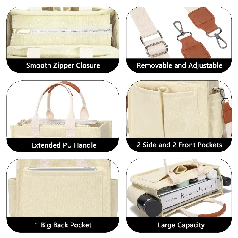 sac fourre tout pour femmes avec compartiments grands fourre tout en toile sac à main pour femme sacs à bandoulière travail ordinateur portable livre sac sacs à main à bandoulière