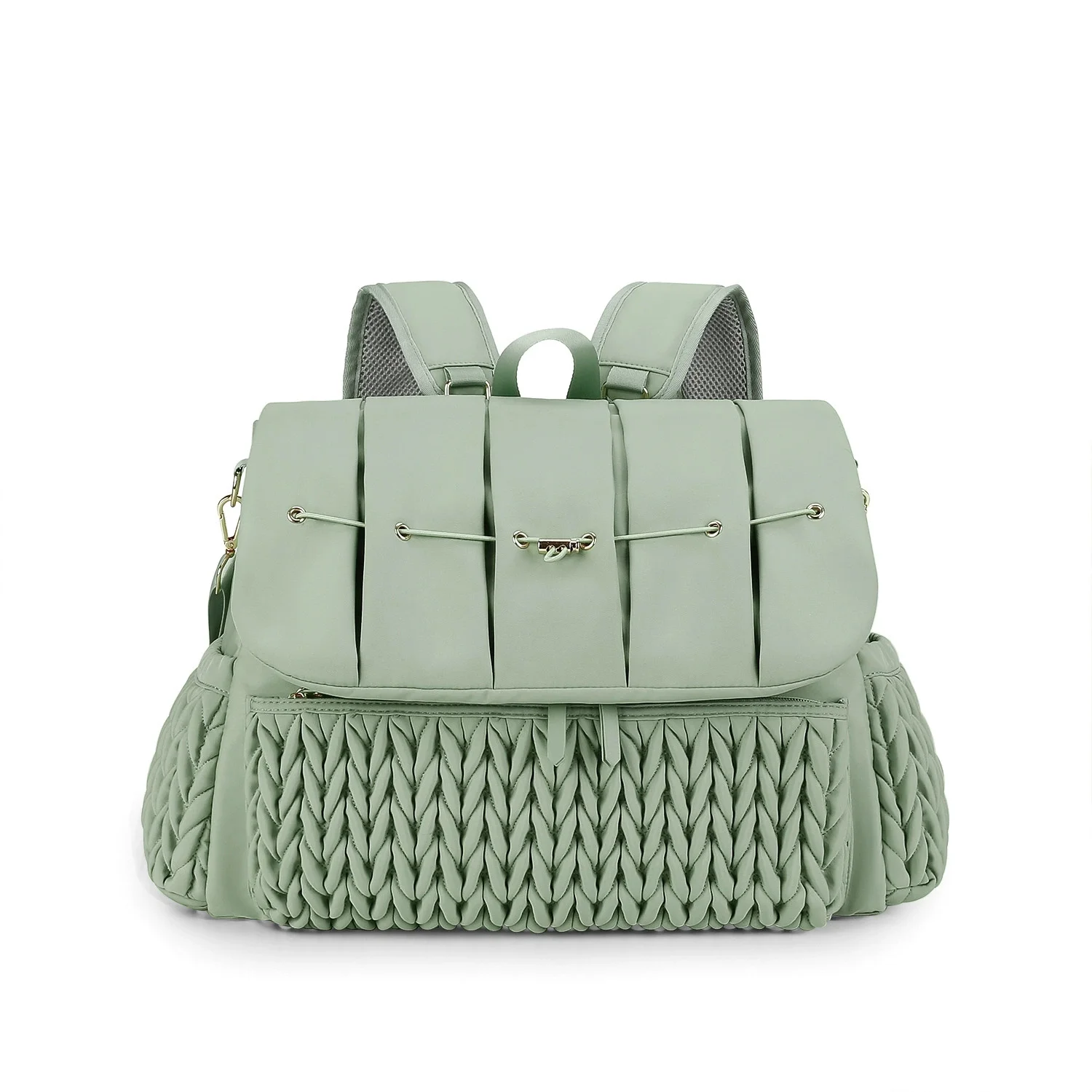 sac mère matelassé brodé, sac à main à une épaule à la mode, isolation thermique extérieure, sac à couches étanche, sangles détachables