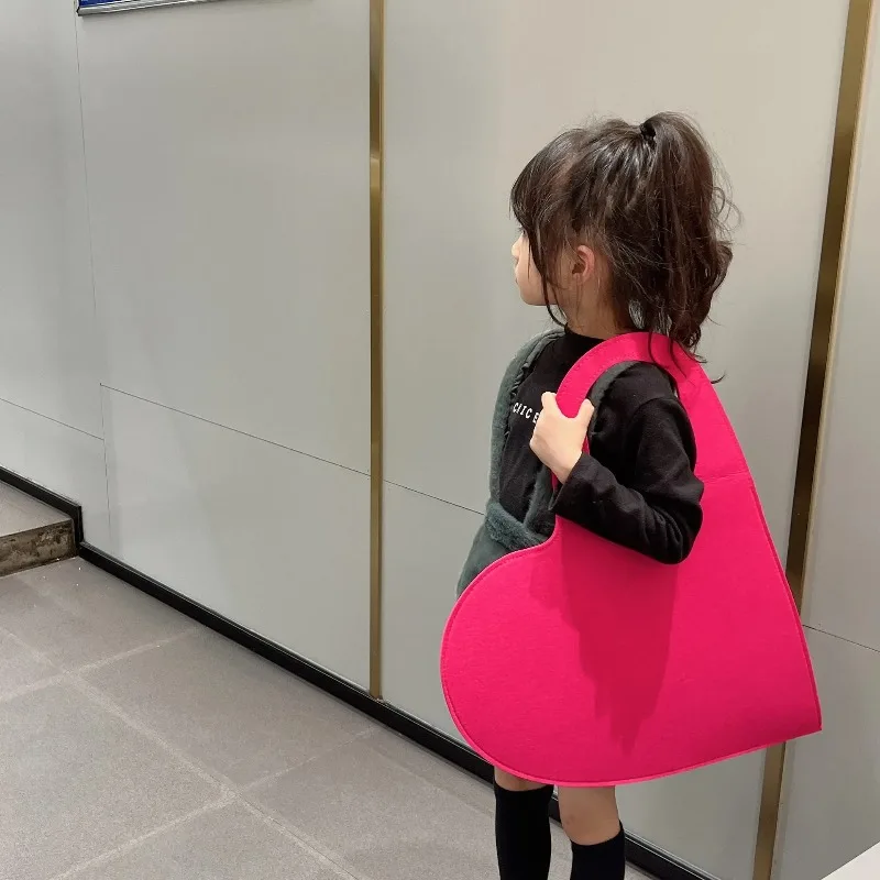 grand sac à main tendance pour femmes, sacs à main de styliste d'amour, fourre tout de luxe en feutre, sacs à bandoulière pour dames