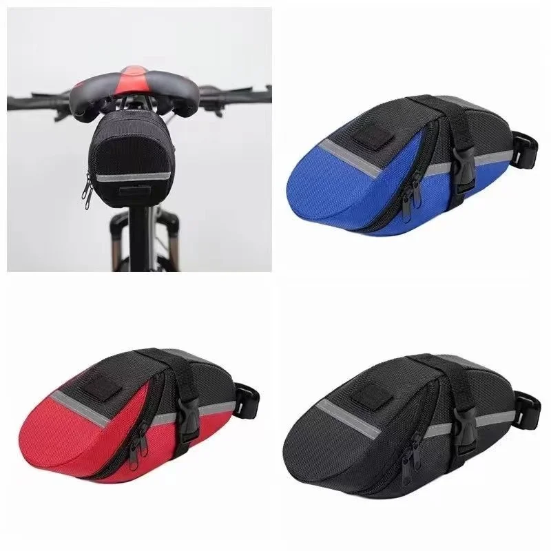 sac de selle de vélo en nylon imperméable, sac de déclenchement de vélo de route de montagne, léger universel, fournitures d'équitation en plein air, sac de rangement d'aileron