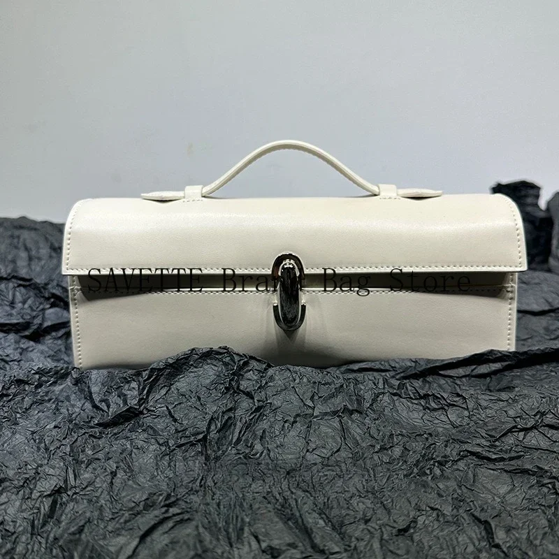 savette marque la symétrie pochette en cuir véritable petit sac à rangée carrée sacs baguette rectangulaires fourre tout sac à main simple pour femmes