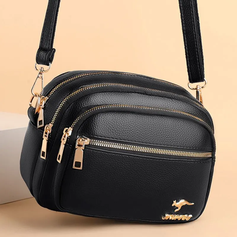 sac à la mode multicouche pour femmes, sac à bandoulière polyvalent, grande capacité pour les déplacements quotidiens du travail.