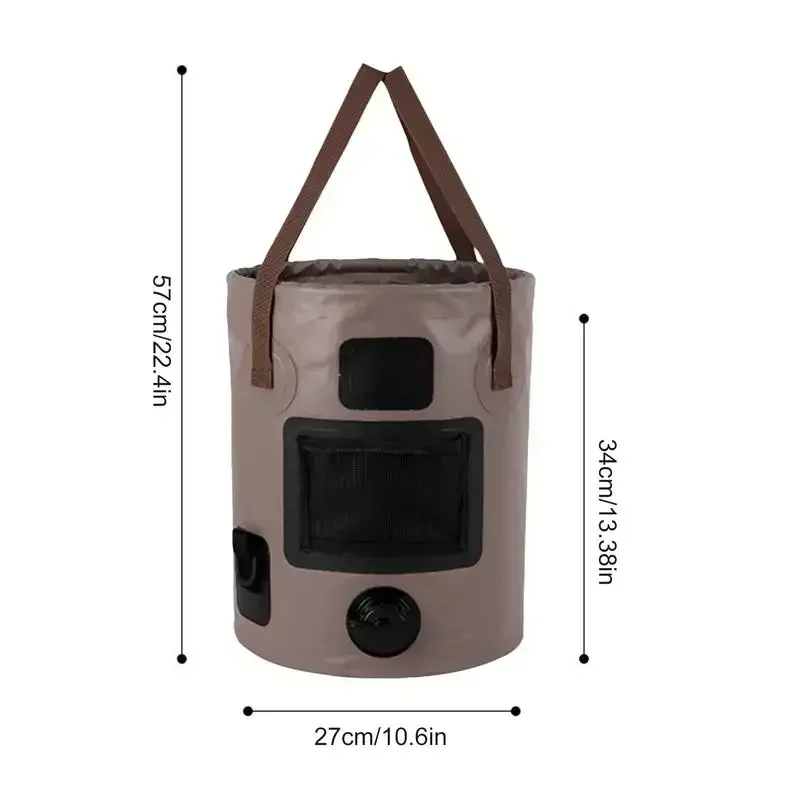 seau pliable portable de 25l, sac de rangement d'eau de voyage en plein air, sac d'eau étanche, seau de rangement pour articles de pêche