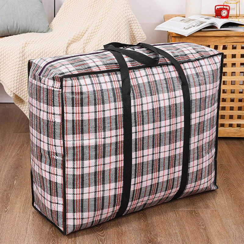 sac imperméable pour couette de voyage à main, sac d'emballage mobile tissé résistant à l'humidité et à la poussière pour un rangement et un transport faciles