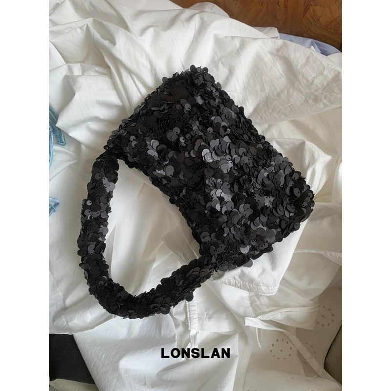 sac hobo à paillettes pour femmes, sac de soirée tissé, pochette creuse, sac à bandoulière de voyage et de vacances