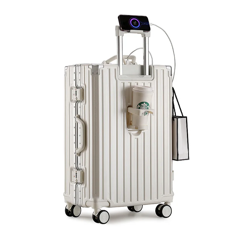 valise multifonctionnelle à roulettes universelles pour hommes et femmes, 1 pièce, boîtier de chariot pour étudiants, durable, grande capacité, crochet de boîte de mot de passe