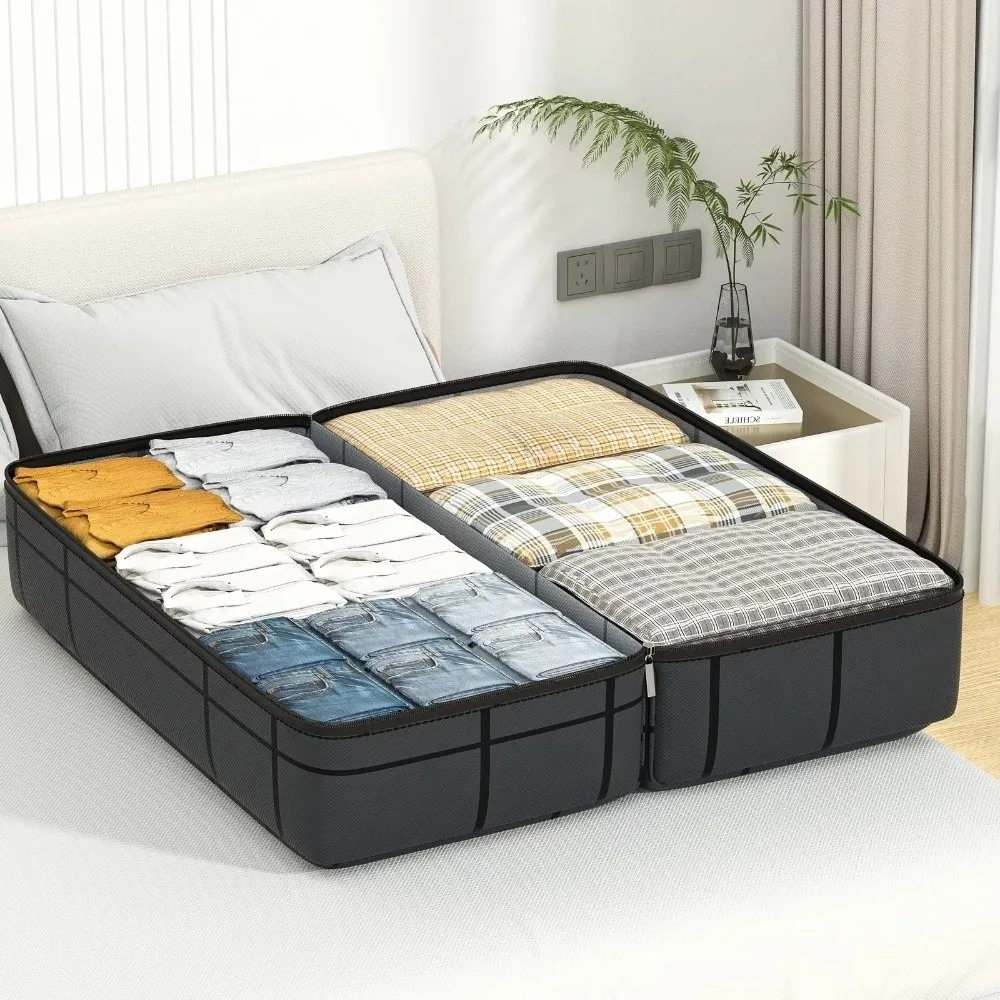 Sac de rangement pour vêtements épais, gain de place, sac polochon anti-poussière de grande capacité, sac de rangement de couette Portable réutilisable pour dortoir