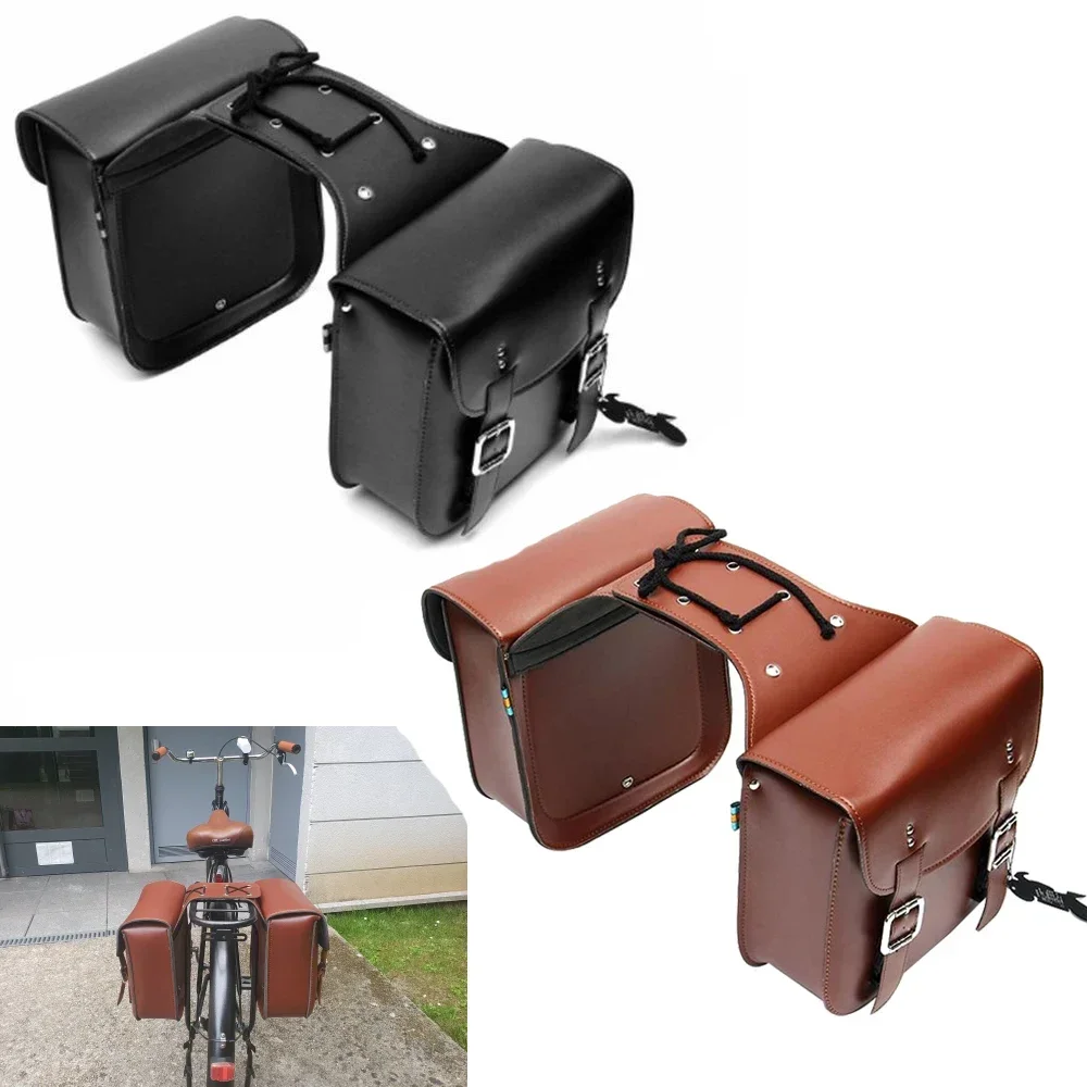 1 paire de sacoches de moto universelles, pochette à outils latérale, sacs de rangement de bagages, sacs de selle, sac de siège arrière