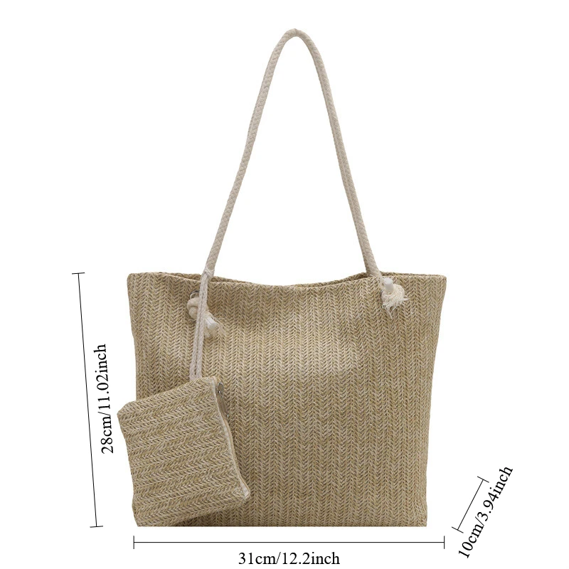sacs à main de styliste pour femmes, fourre tout en paille de grande capacité, sac de plage d'été décontracté bali, grand sac à main