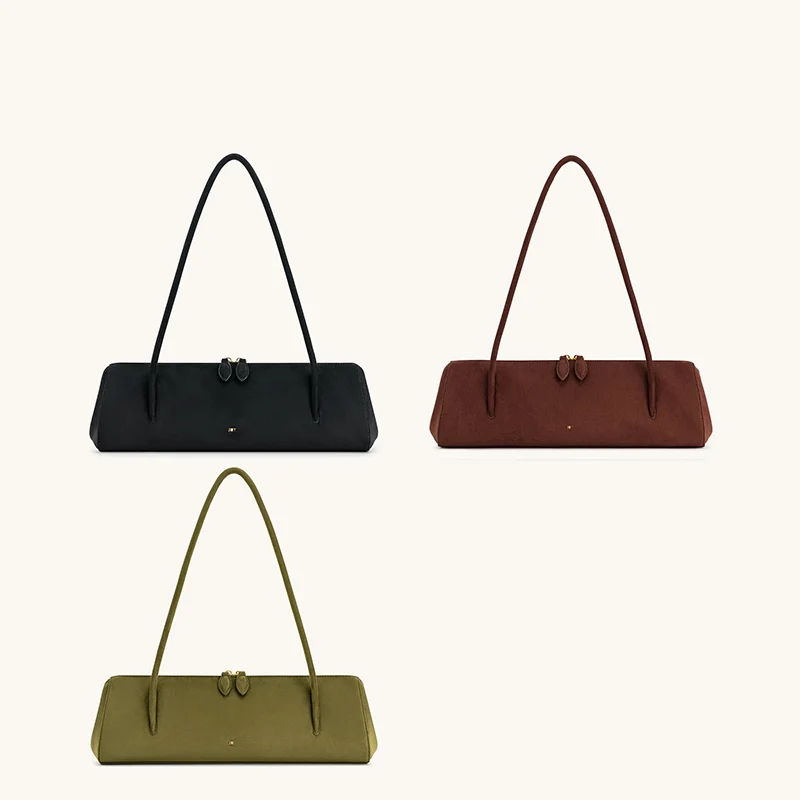 sac baguette français à une épaule pour femmes, sac sous les bras rétro de niche à une épaule, sac à bandoulière simple haut de gamme