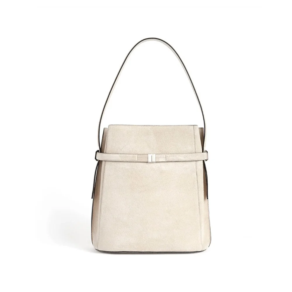 sac seau de grande capacité, lettre de niche, sac à bandoulière portable simple et polyvalent pour femmes