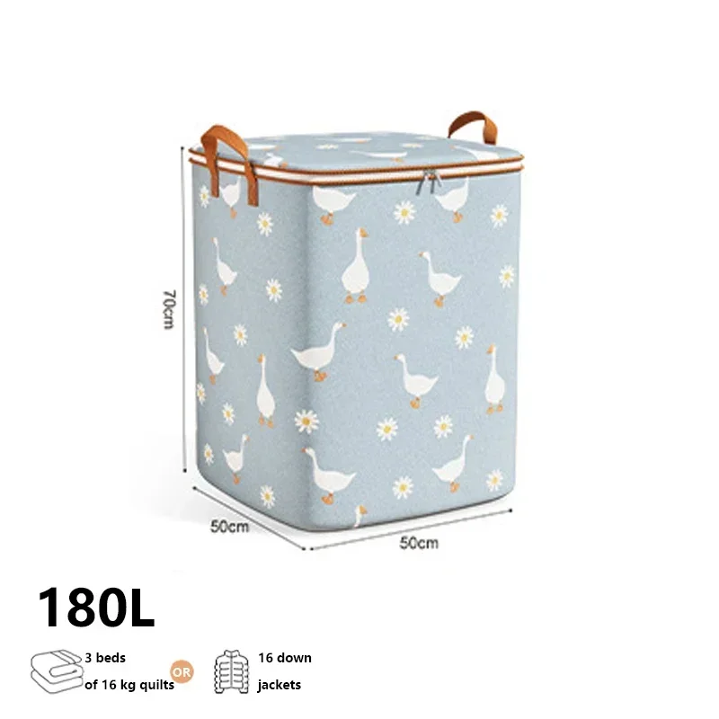 sac de rangement pour couette de vêtements, grande capacité, pour le ménage, dortoir mobile, motif de dessin animé, polochon, ceinture d'emballage