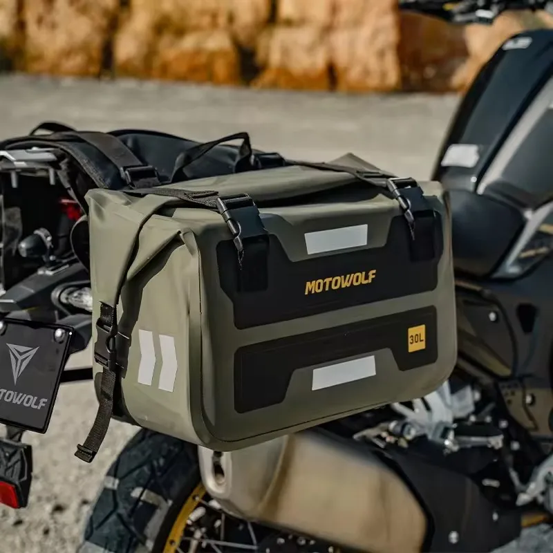 motowolf sac de selle Étanche pour moto, bagage d'extérieur de grande capacité, sacs latéraux de haute capacité