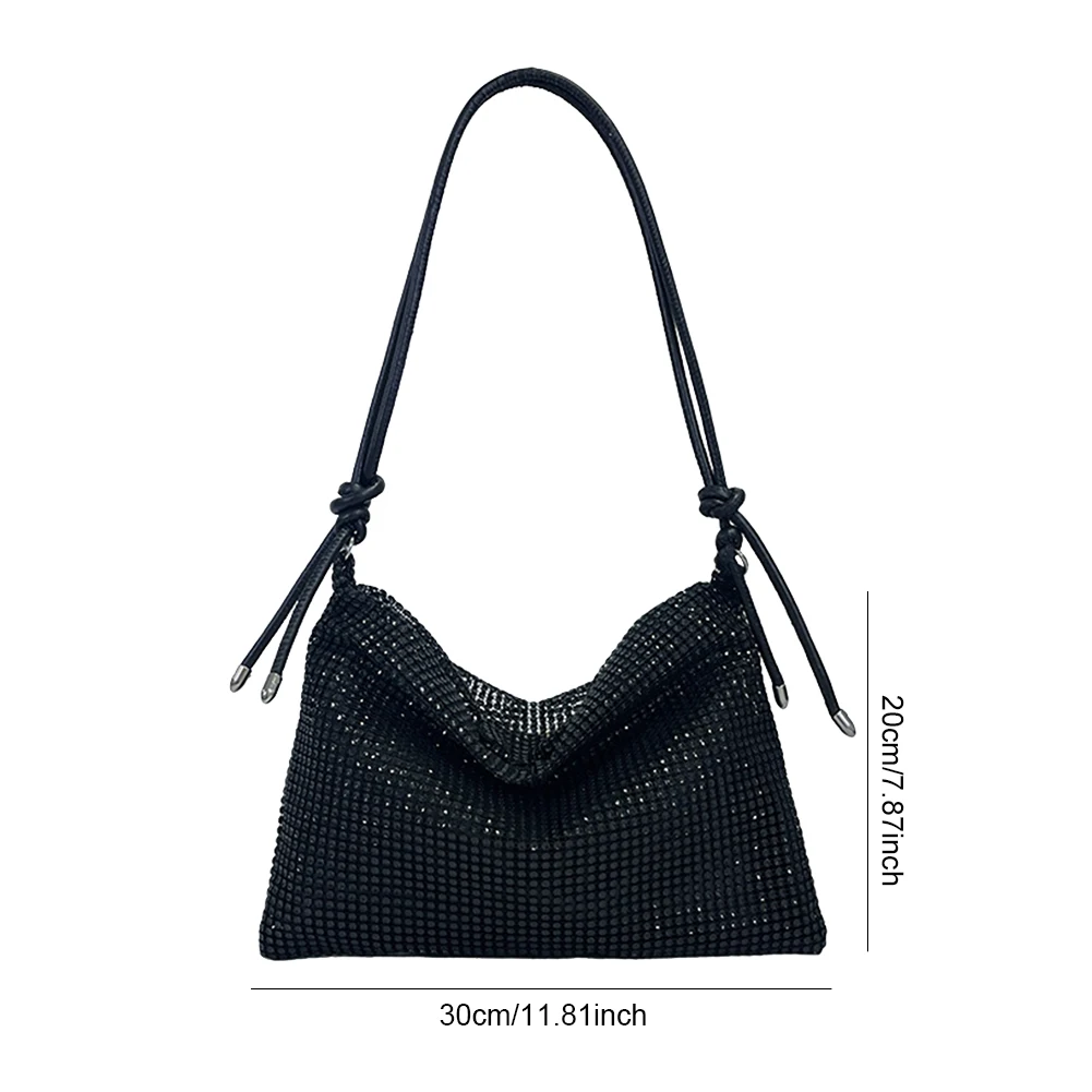 sac à bandoulière à paillettes pour femme, sac à main élégant, fourre tout à la mode, sangle polyvalente réglable, sac à main habillé formel, pochette chic, rotterdam kle
