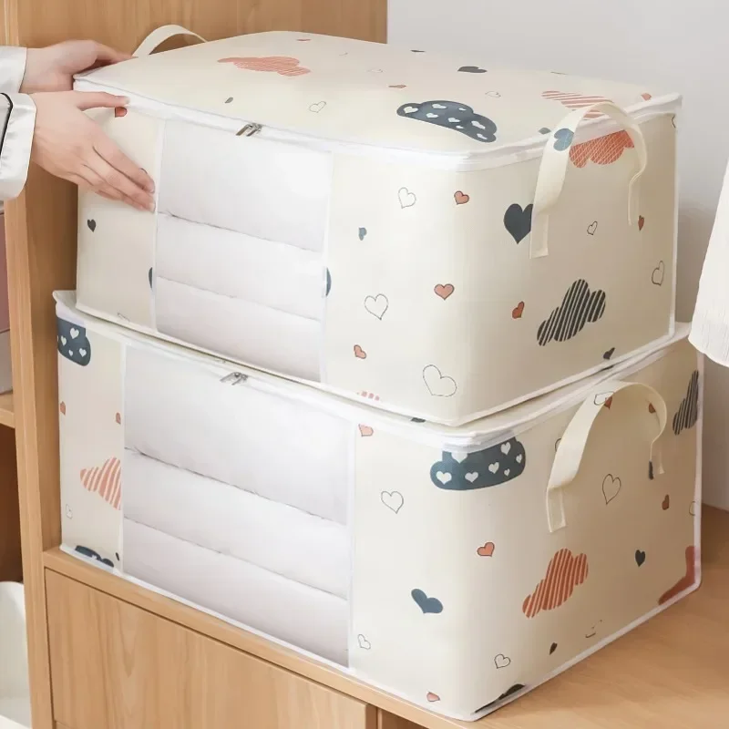 sac de rangement de couette, couverture de couette de grande capacité, sacs de tri pliables, organisateur de vêtements étanche et anti poussière, sac de déménagement domestique
