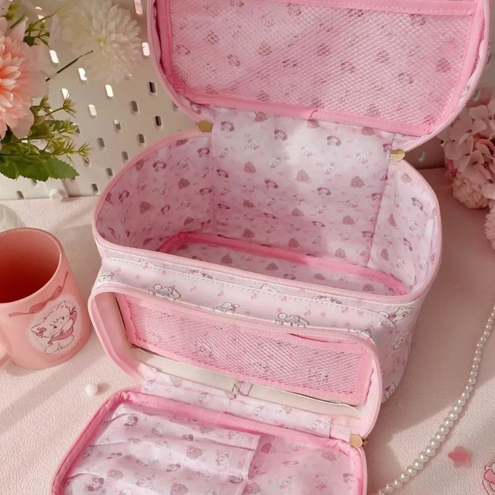 sac à main de grande capacité en cuir pu de forme carrée, trousse de maquillage, trousse de toilette portable, sac de détermination, mode