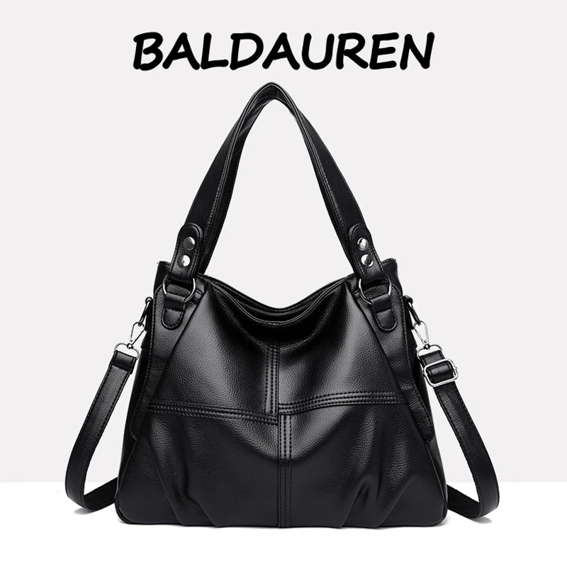 sac en cuir souple, un sac à main tendance et polyvalent de style européen et américain, sac à bandoulière de grande capacité, sac pour mère