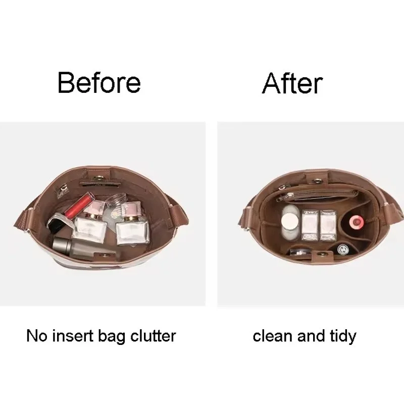 sac seau en feutre pour rallye, organisateur de poche intérieure, accessoires de mise à niveau, rénovation spatiale, doublure d'insertion