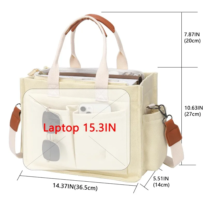 sac fourre tout pour femmes avec compartiments grands fourre tout en toile sac à main pour femme sacs à bandoulière travail ordinateur portable livre sac sacs à main à bandoulière