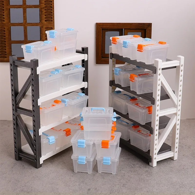 5 mini valise boîtes de rangement transparentes, organisateur de petits articles, décor de scène miniature, accessoires de photographie, essentiels artisanaux